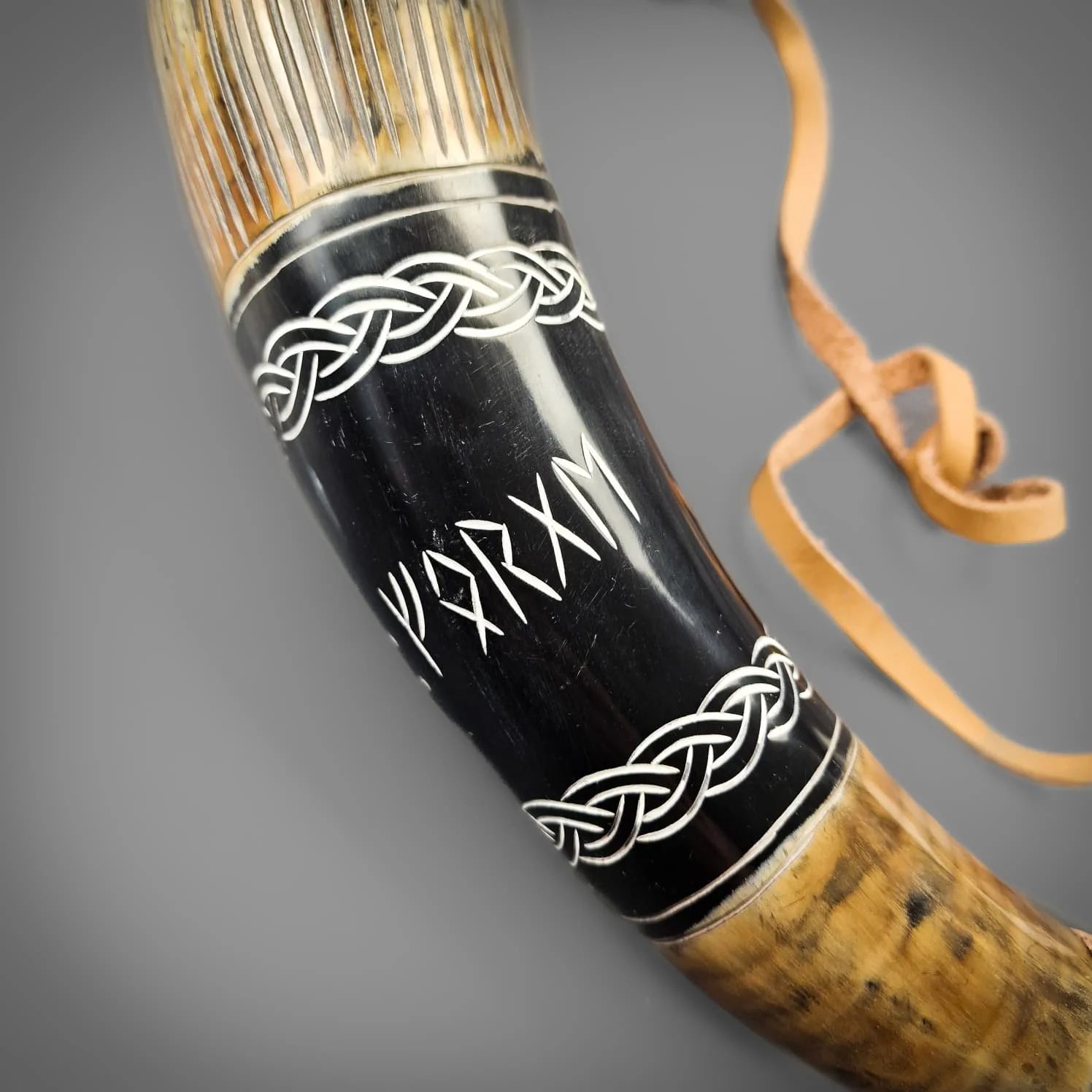 Carved War Horn - Image 5
