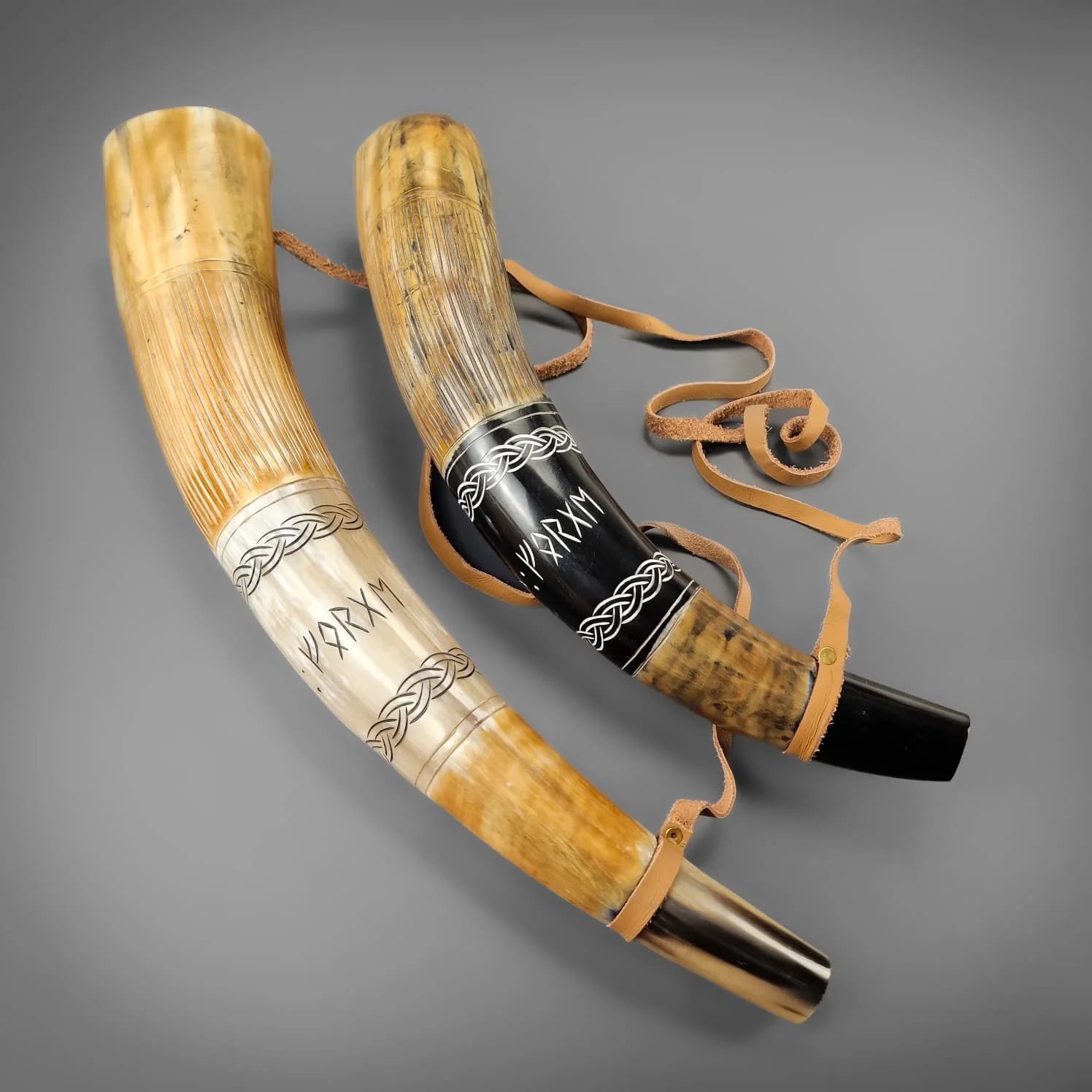 Carved War Horn - Image 8