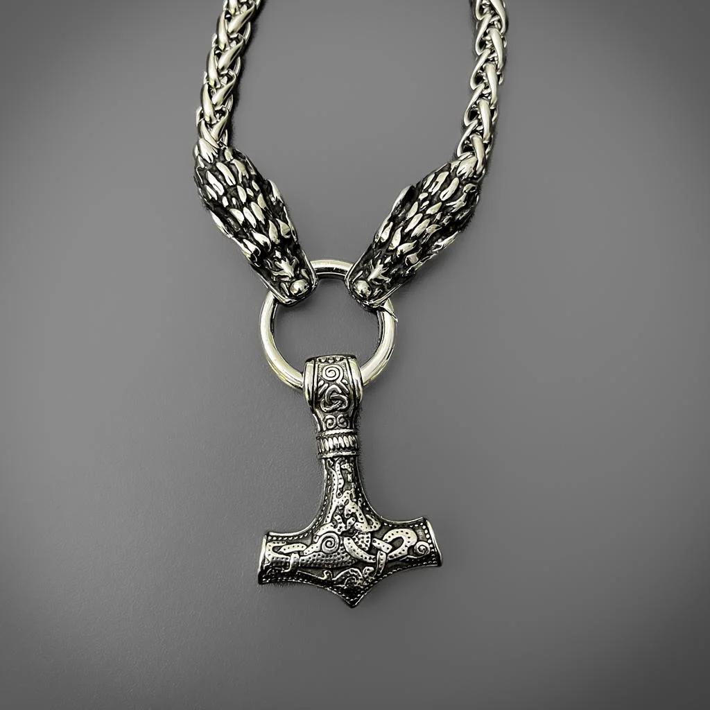 Dragon Mjolnir Pendant - Image 3