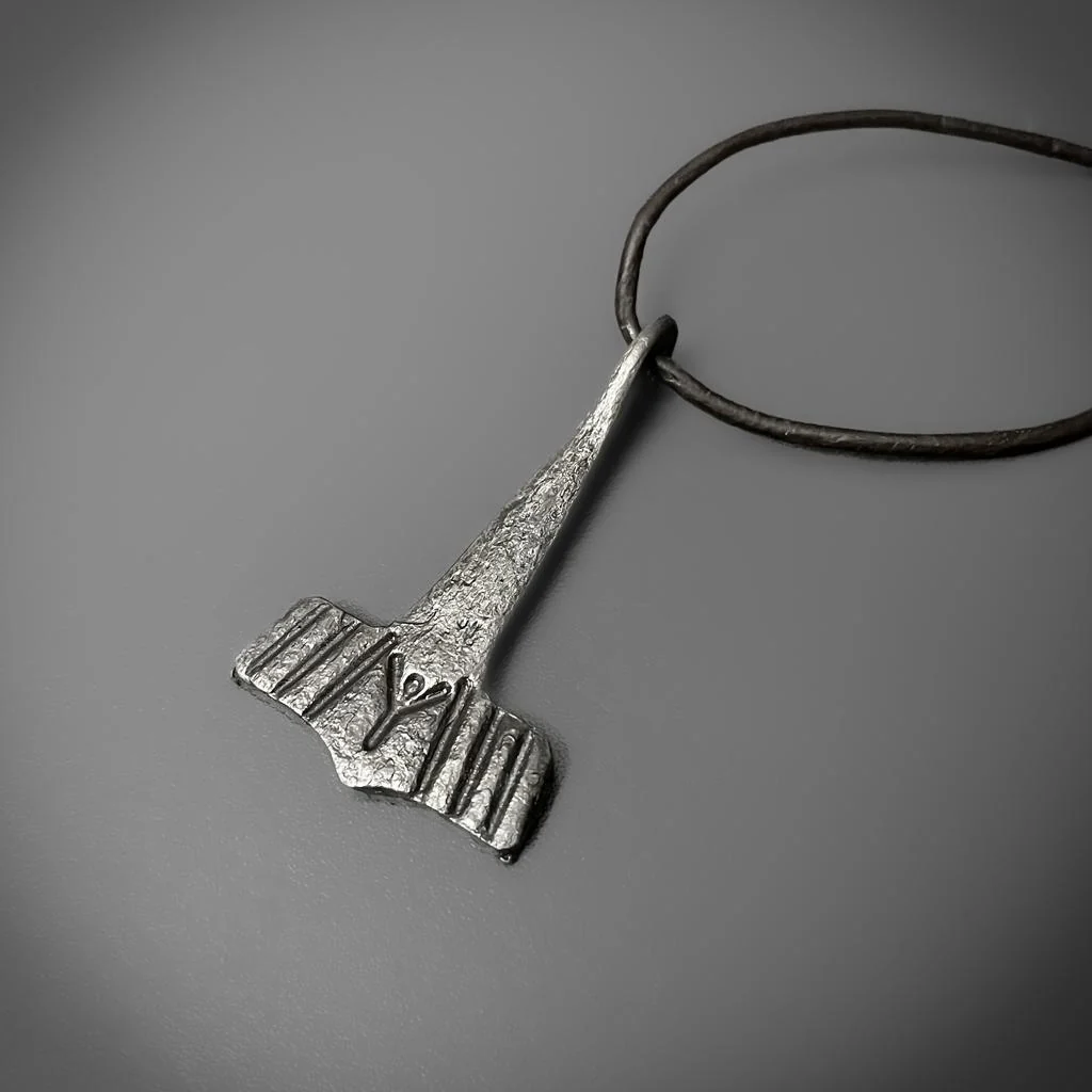 Protection Hand-Forged Mjolnir Pendant - Image 2