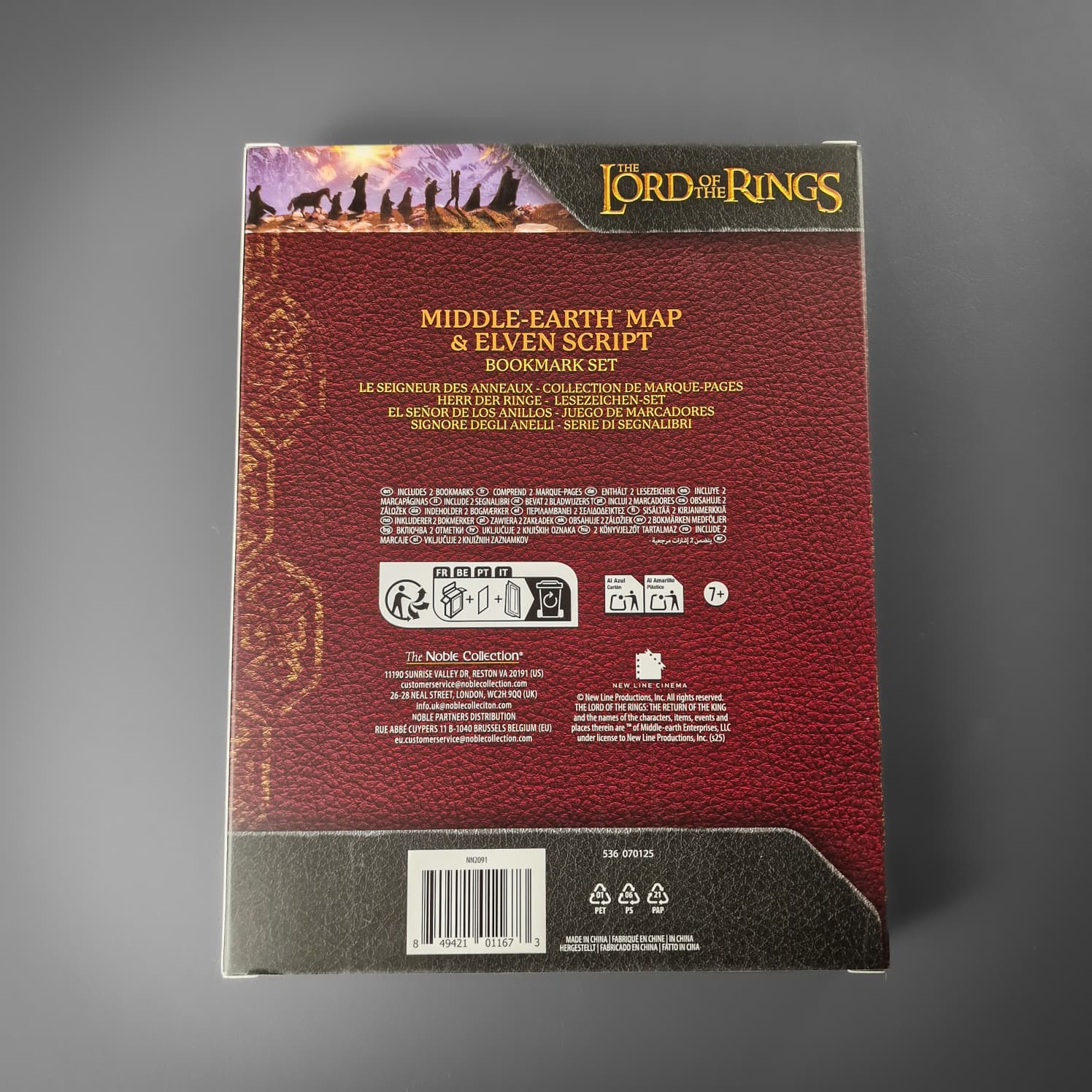 Map of Middle-Earth and Elven Script Bookmark Set - Image 4