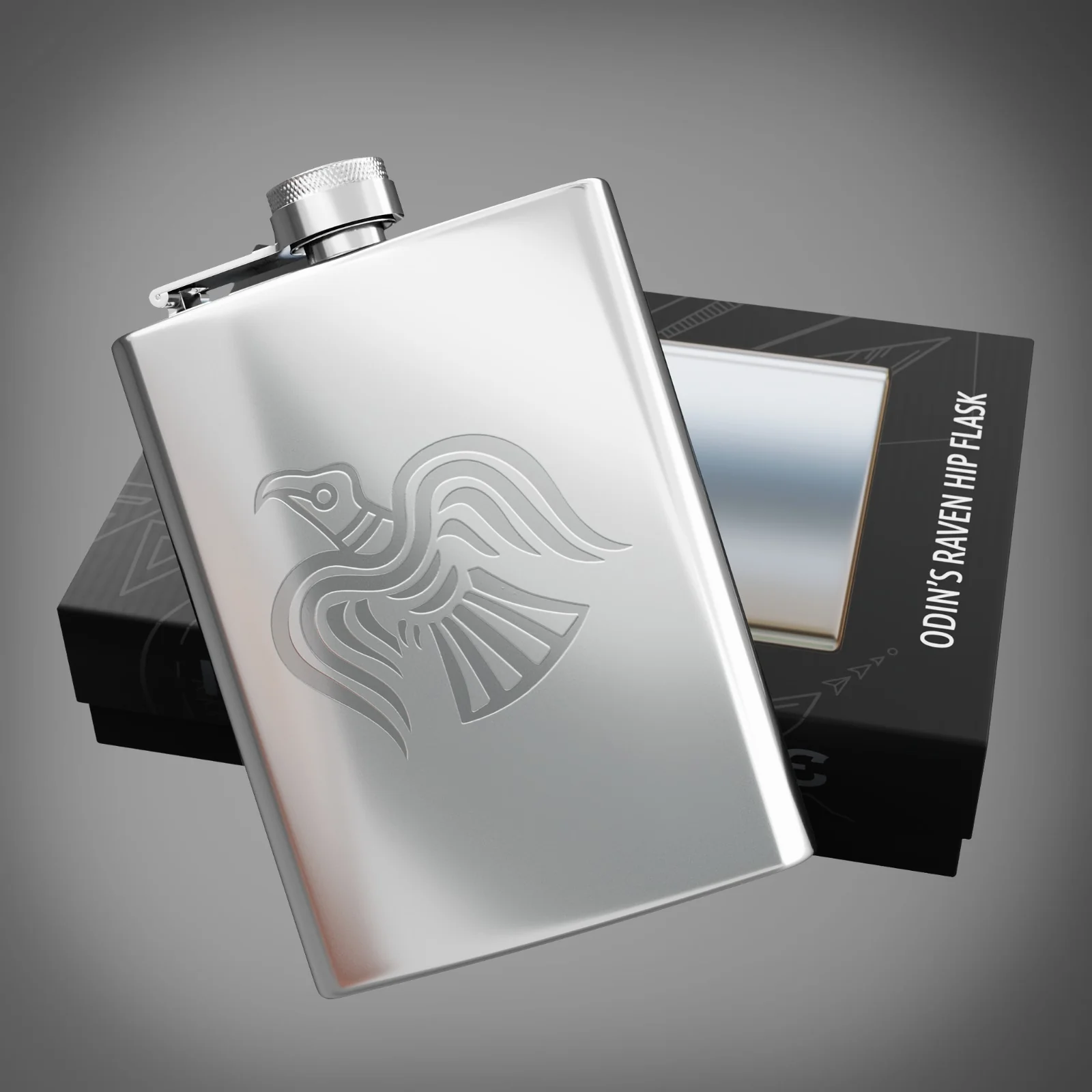 Odin's Raven Hip Flask
