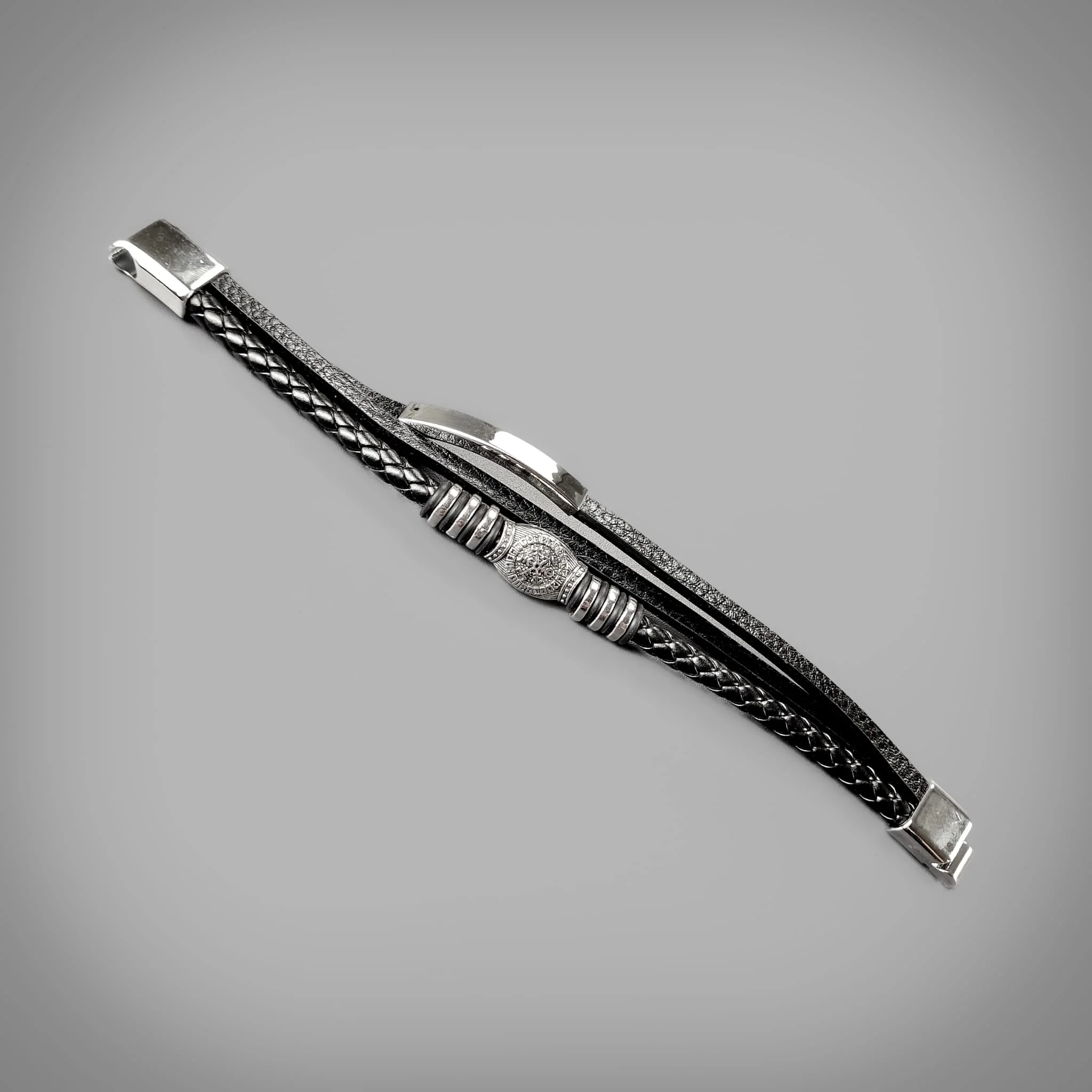 Vegvisir Triple Wristband - Black - Image 3